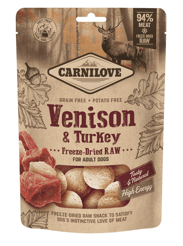 Carnilove Freeze-Dried Raw Snacks Venison & Turkey 60g